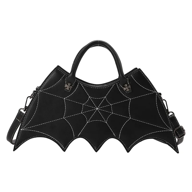 

2021 new occident pu handbag personality design bat crossbody bag creative fun Halloween trendy girls purse, Customizable