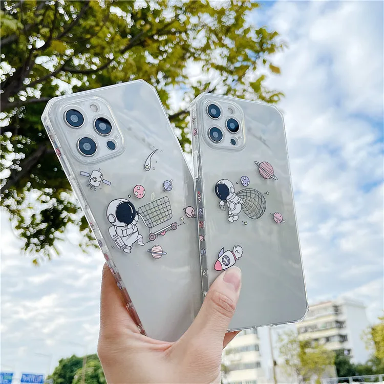 

Cute Cartoon for spaceman Mobile Phone Fitted Case Protective Cover for iPhone 12 pro max, Customised