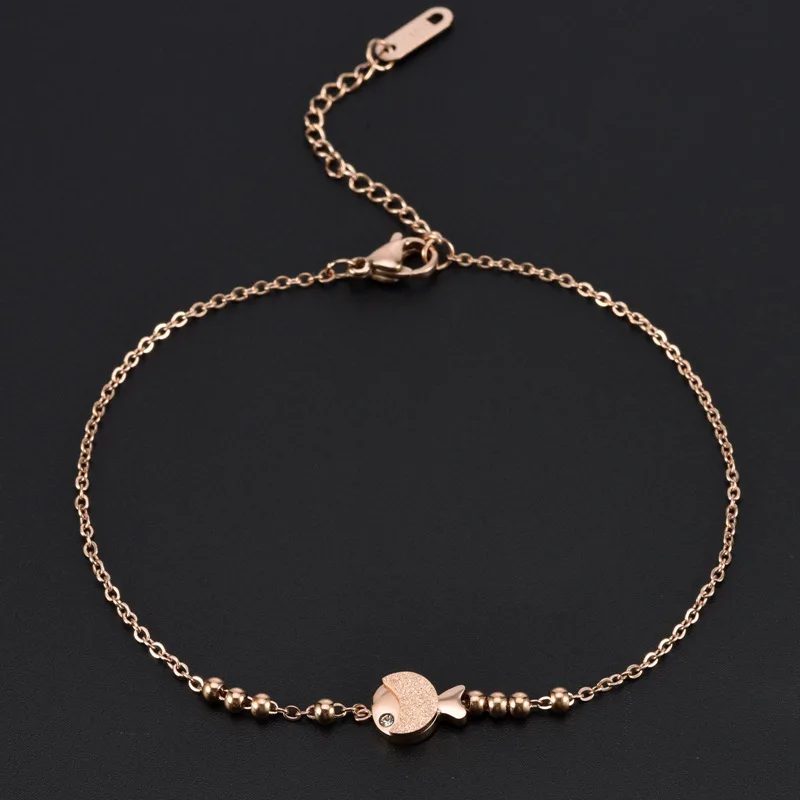 

Web celebrity titanium steel anklet unique spring and summer fashion for women