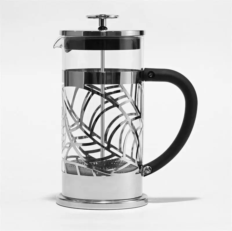 

Eco-friend 350ml Espresso Coffee Maker French Press Food Grade Stainless Steel Tea Maker High Borosilicate Glass French Press