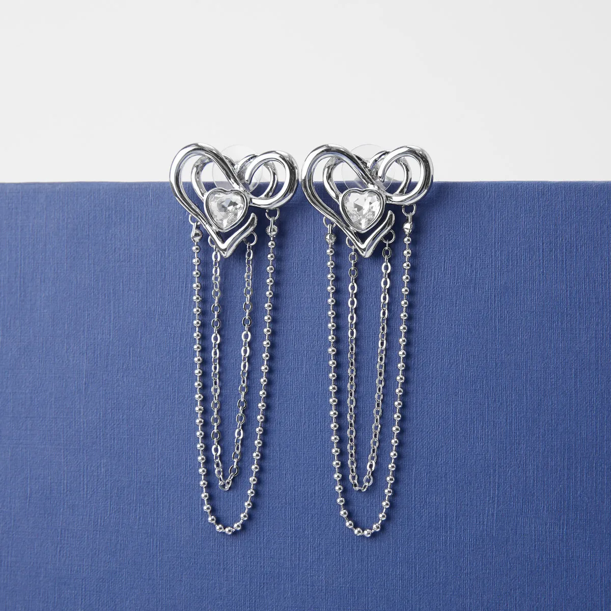 

fashion trendy heart tassel new earring designs 2021