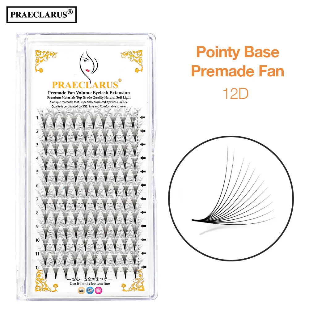 

2022 new arrivals fashion 12D premade lash extensions Volume lashes tray private label grafting eyelash salon