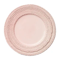 

Wholesale Wedding decoration table charger 13inch embossed blush pink ceramic gold charger plates wedding