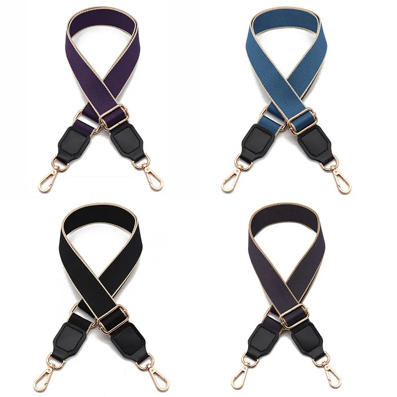 

New polyester cotton solid color replacement adjustable shoulder belt 3.8cm width versatile shoulder belt bag strap for women's, As picture