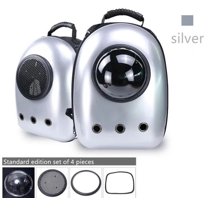 

2021 Hot selling pet cages carriers cat and dog travel bags portable capsule transparent pet backpack
