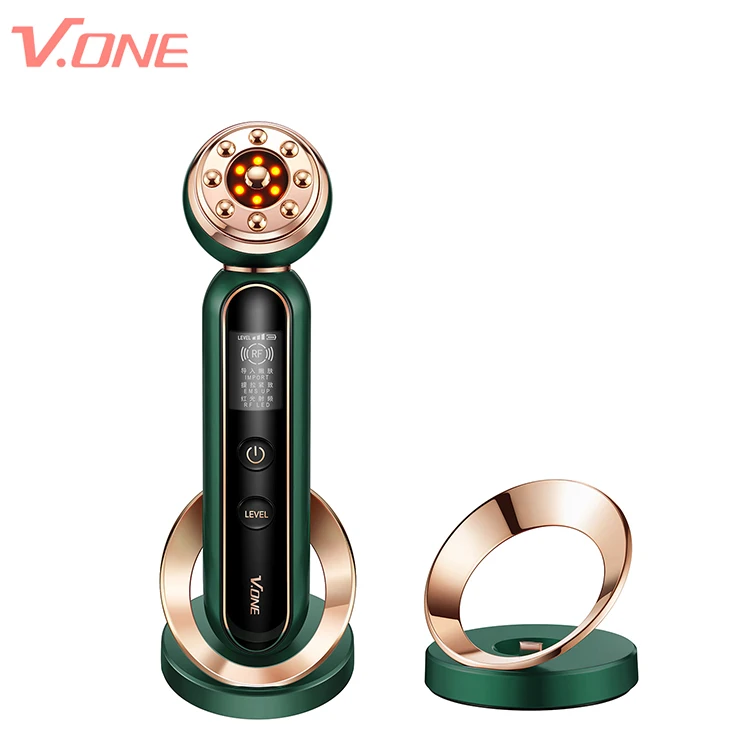 

Home Use Ultrasonic EMS Ion Led Photon RF Lifting Facial Beauty Device