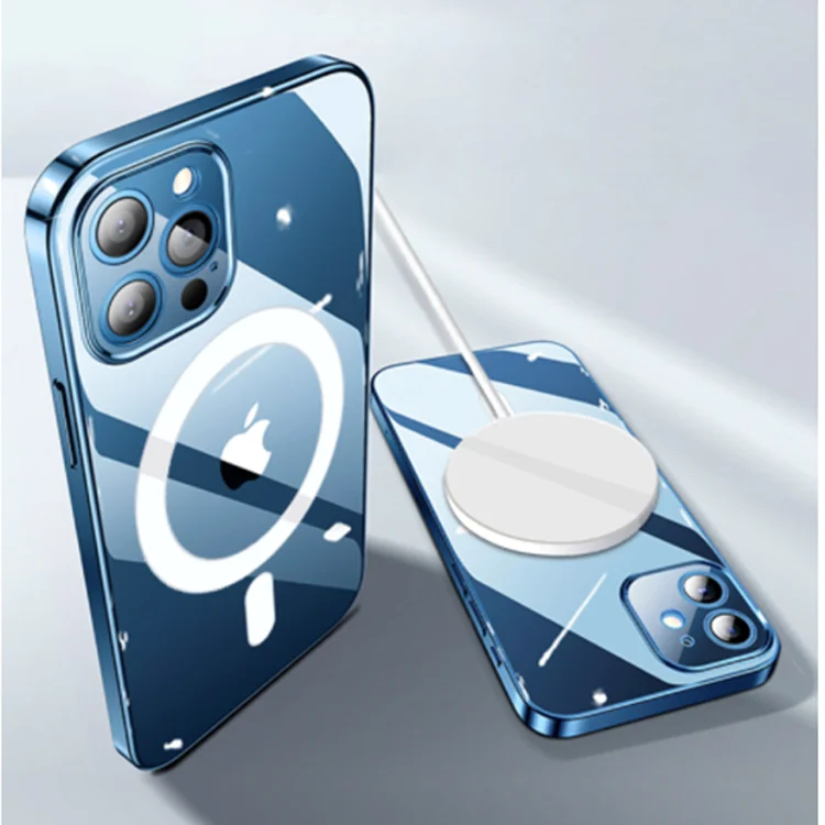 

2021 Best Selling Fashioned Clear Silicon Phone Case For iPhone 12 Magnetic Charger Phone Case
