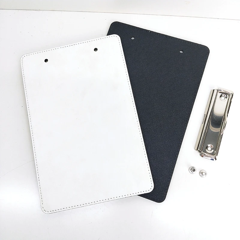 Sublimation PU Leather Clipboard with Metal Clip (White, A4 size