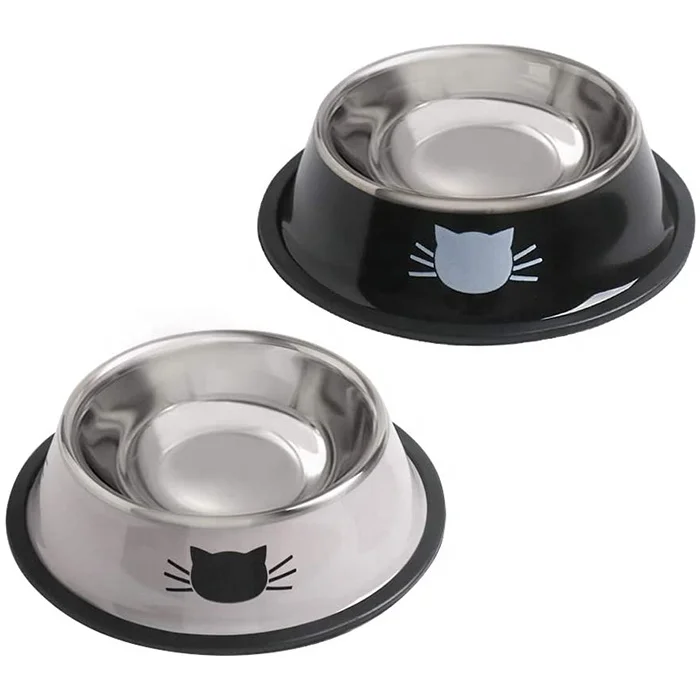 

Stainless Steel Cat/Dog Bowls Pets Feeder Bowl and Water Bowl Puppy Dish