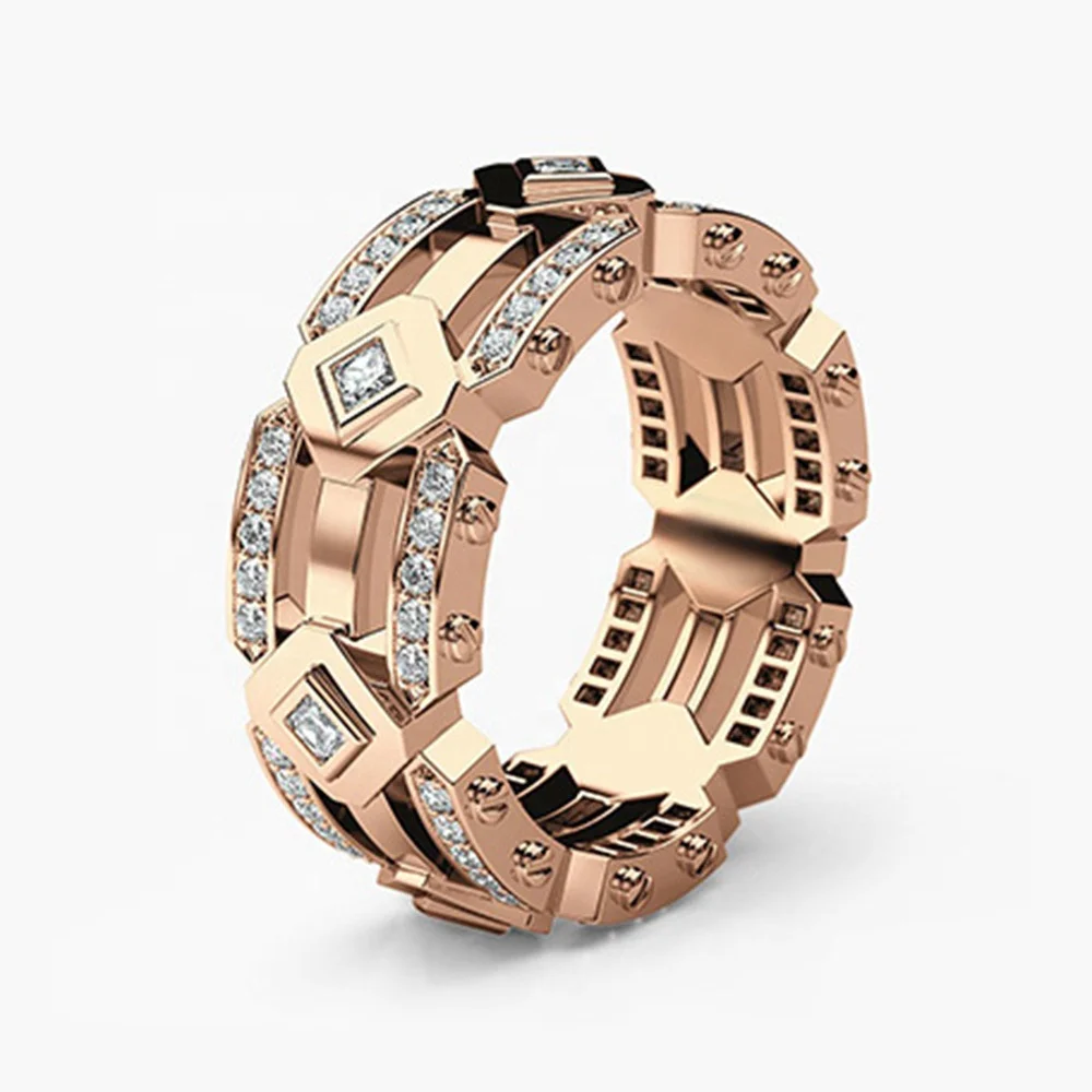 

3 colors Vintage Ring cz Unique Promise Wedding Band Rings for Women Bridal Finger Party Jewelry Gift