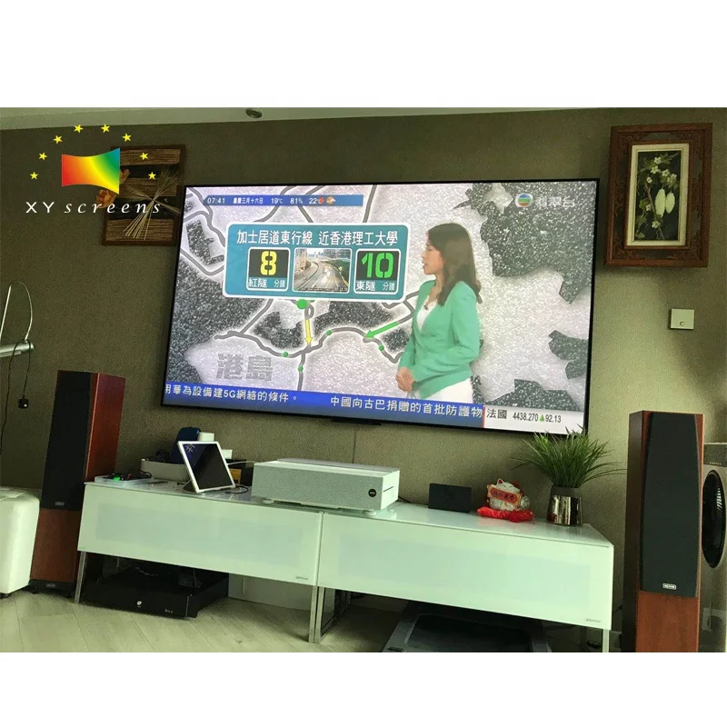 

Best 100 inch xy screen pet crystal alr screen for ust projector