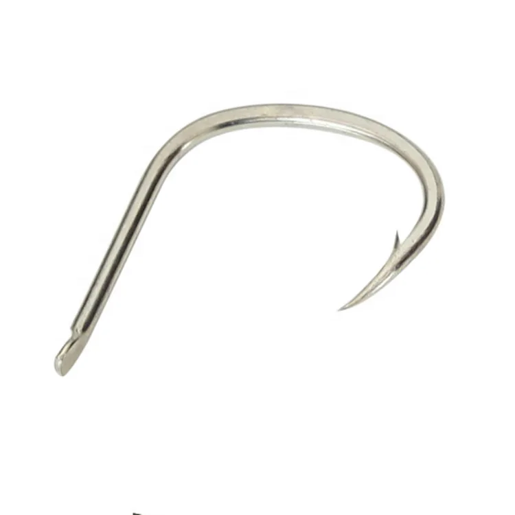 

Wholesale steel shark fishing hooks china for saltwater, Black nickel/silver