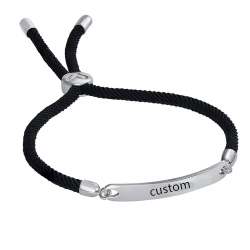 

Custom Stainless Steel Adjustable ID Bracelets For Men And Women