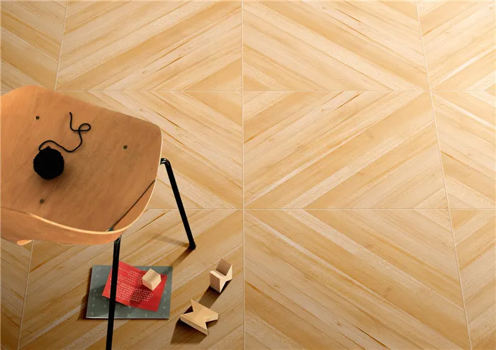 Modern Non-Slip Rustic Wood Grain Look Ceramic Floor Tiles