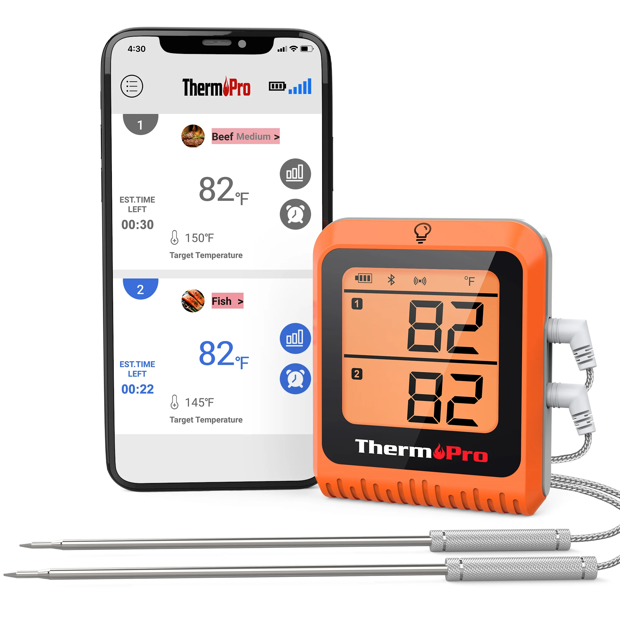 

ThermoPro TP920 150m Wireless Digital Meat Thermometer for Cooking