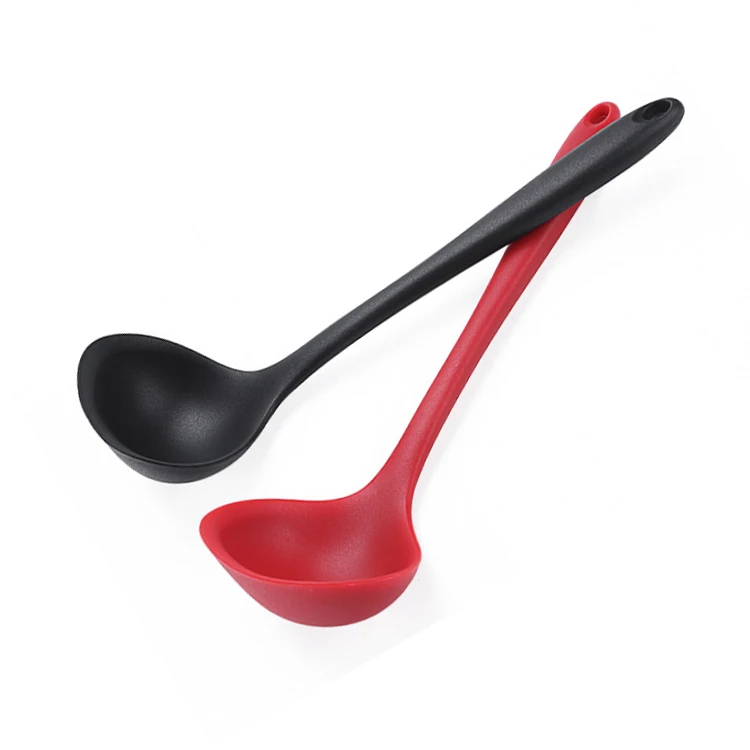 

silicone kitchen utensils soup ladle for household, Black ,red or customized