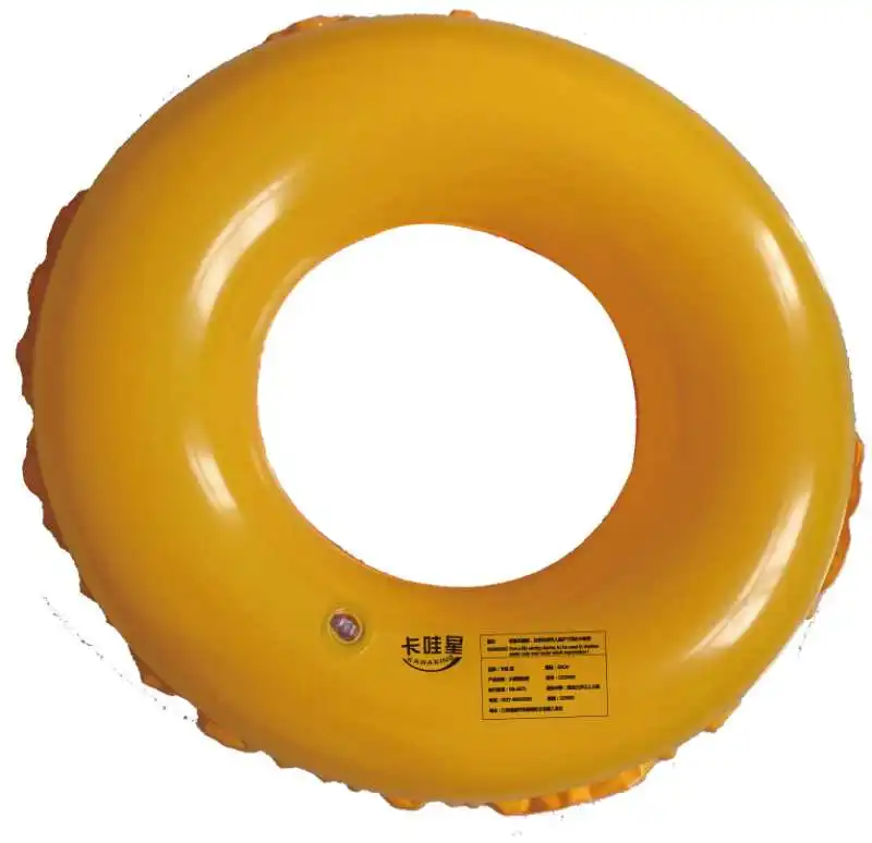 
Yellow Inflatable Swim Rings Plastic Swimming Float Ring 