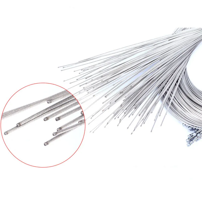 

High Quality MTB Bike Gear Stainless Steel Road Bicycle Brake Line Shift Shifter Gear Brake Cable Core Wire Brake Line, Silver