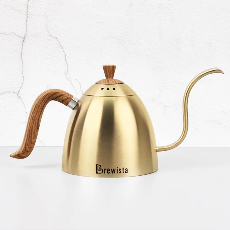 

Brewista Artisan 700ml Gold Gooseneck Stovetop Pour- Over Coffee Kettle Coffee Pot Handmade Coffee Kettle