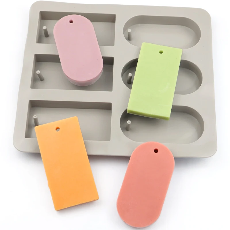 

774 ready in shipment 3 rectangular 3 ellipse6 Gypsum aromatherapy tablet silicone candle molds cake mold key design