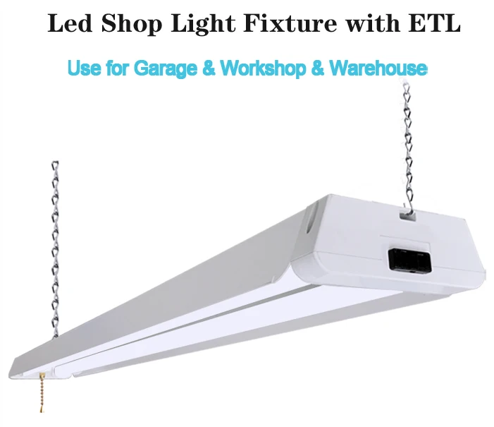 Led Garage Light 4ft Linkable Fixtures With Cover 42w Intertek 5000k