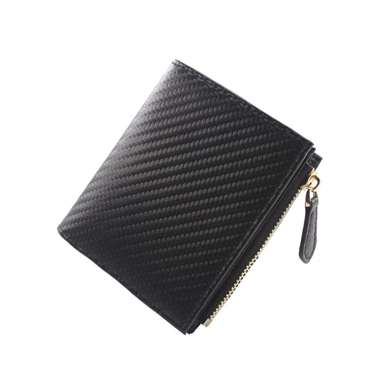 

Hot Sale Bifold Genuine Leather Slim Bifold Credit Card Holder With Zipper, Can be customized