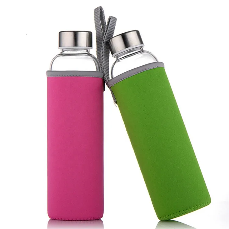 

Eco-friendly Glass Water Bottles Outdoor Water Bottle Sports Bottles, Clear