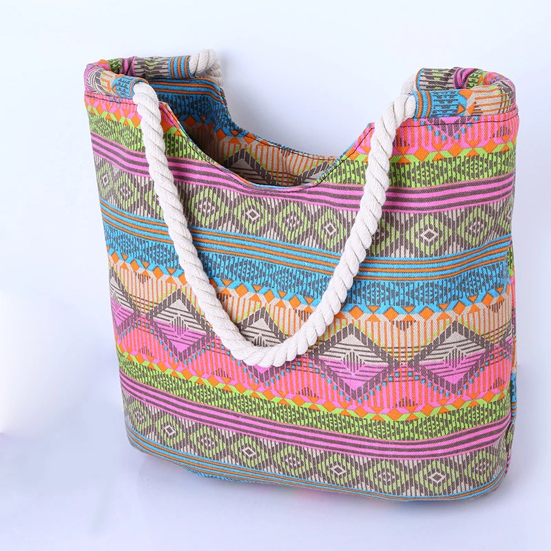 

Floral Printing Regular Shopper Bag Canvas Totes Beach Bag Hand Big Women Summer Beach Tote Bag, Custom patterns