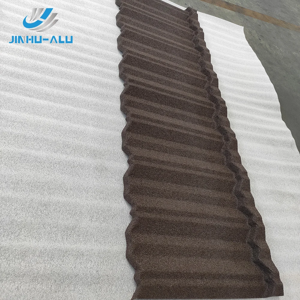 
Types of roof covering sheets House Shingle Colored Stone Coated Roof Tile 
