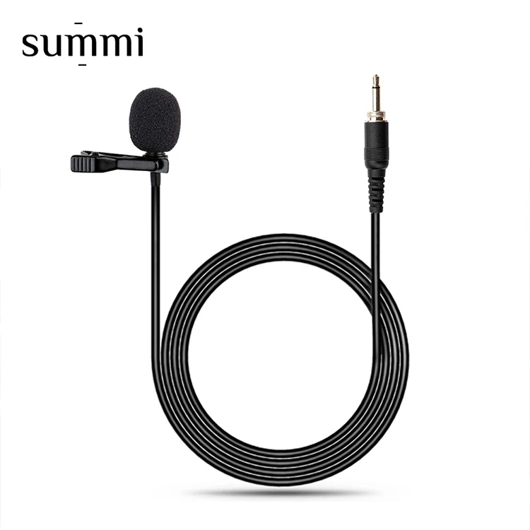 

Handfree Wired Condenser Lavalier Mic Collar Tie Clip Microphones Wireless System SUL-615