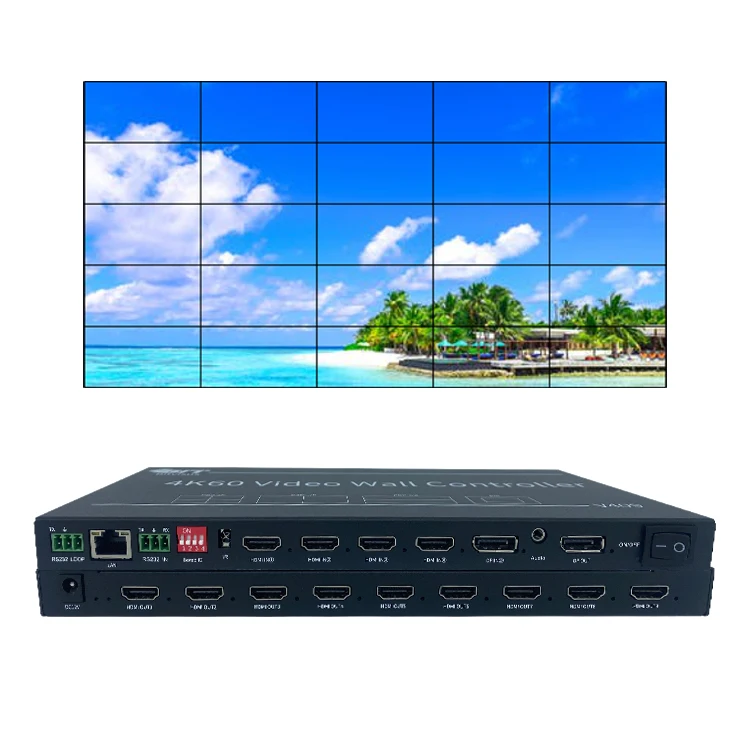 

3x3 1x6 1x7 video processor 4x2 1x9 2x3 4K TV video wall controller switcher