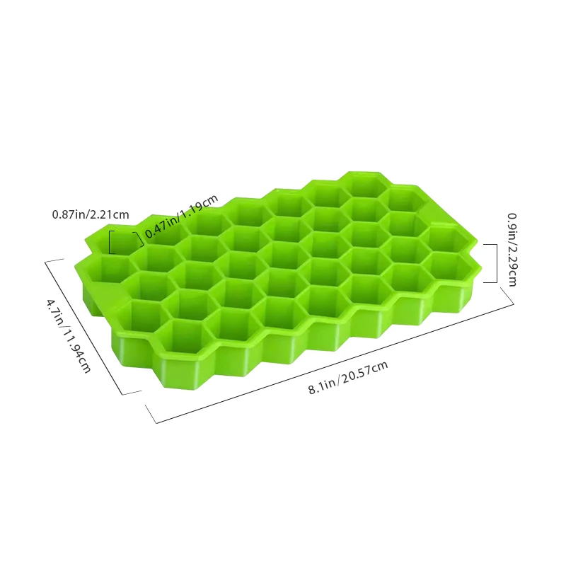 

2021 new products Ice Cube Mold Eco-friendly Silicone Easy Release and Ice Cube Trays, Yellow,purple,white,green