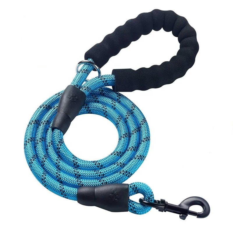 

reflective multicolor round hand holding rope dog leash dog traction rope comfortable handle dog rope leash