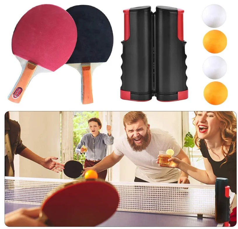 Retractable Table Tennis Table Grid Plastic Strong Mesh Net Portable