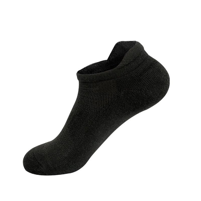 
Black white and grey mesh men sport ankle socks short cotton custom socks oem fashion plain no show athletic socks 