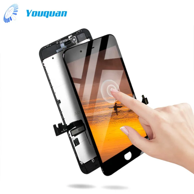 

Free shipping SO5 quality lcd touch screen for iphone 8 plus, mobile phone lcd display with digitizer, Black/white