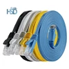 High Quality Factory OEM Slim Cat 6 Cat6 UTP Flat BC Pure Copper Rj45 Ethernet LAN Patch Cords Cable Pass Test 1 Meter