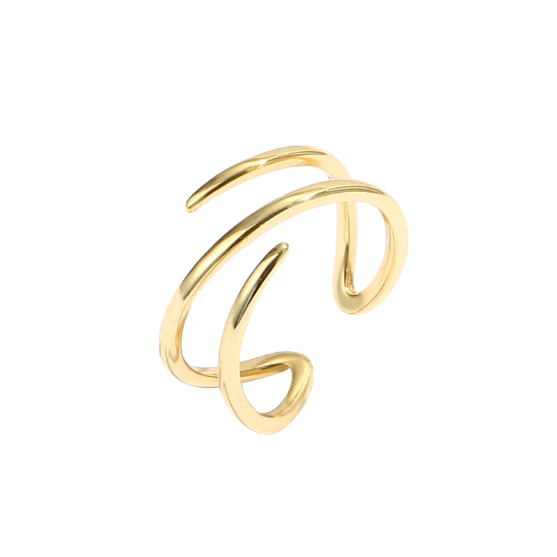 

Trendy women Jewellery 925 Sterling Silver minimalist gold plated Rhodium plated adjustable ring