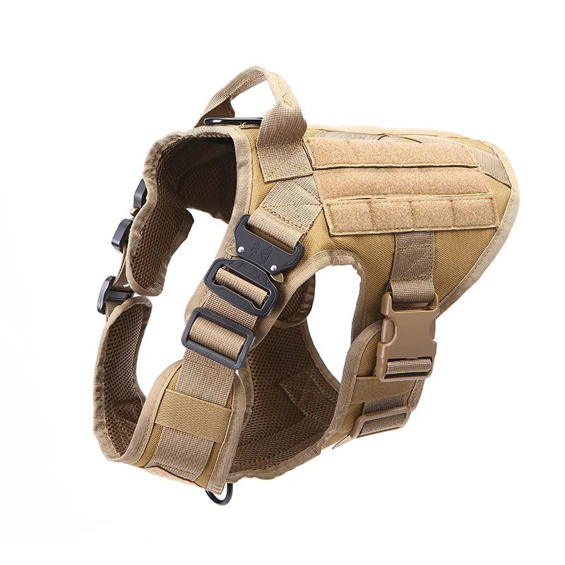 

Hot sale pet harness otudoor training dog tactical military army dog harness leash set, Black,green,beige