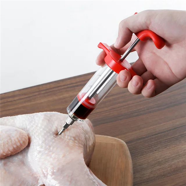 

Turkey Steak Barbecue Grill Sauce Barbecue Flavored Seasoning Wine Syringe Kitchen Accessories, As show
