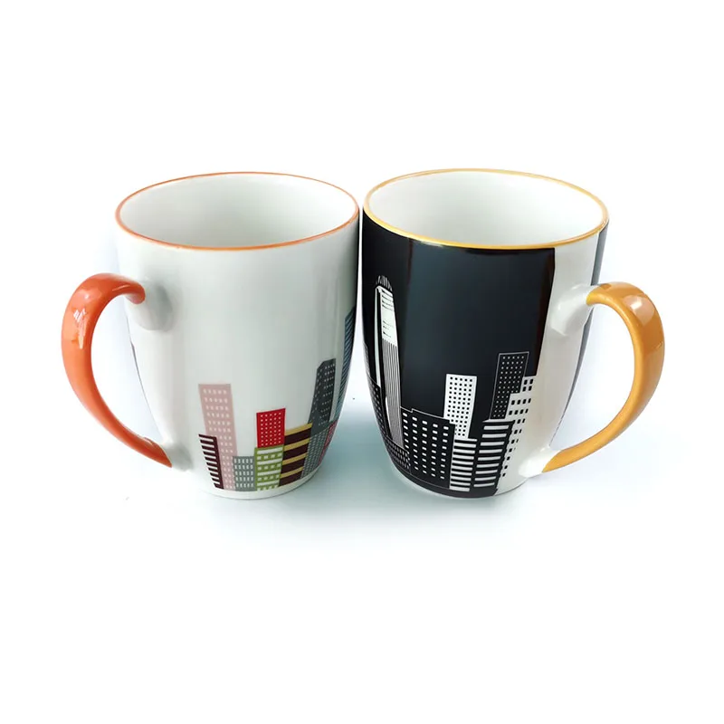 香港建筑主题高品质陶瓷马克杯石头杯子接受定制设计