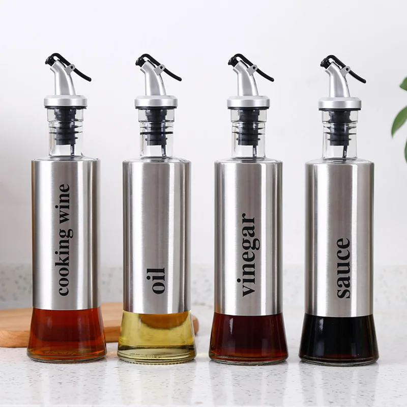

Seasoning Dispenser Qil Spray Bottle Stainless Steel Visible Oil Bottle