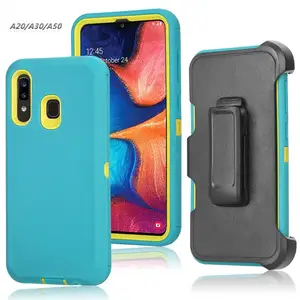 Cell Phone Belt Clip Defender Tough Armor Hard Holster Protector Case For Samsung Galaxy A20/A30/A50 Cover
