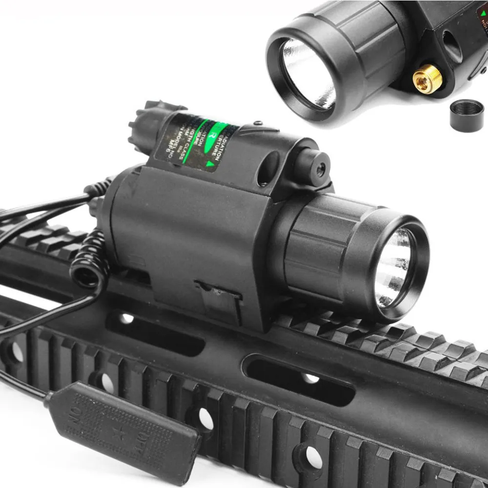 

Tactical Green Laser Sight Laser Flashlight Combo for Hunting Rifle and Pistol Glock, Black