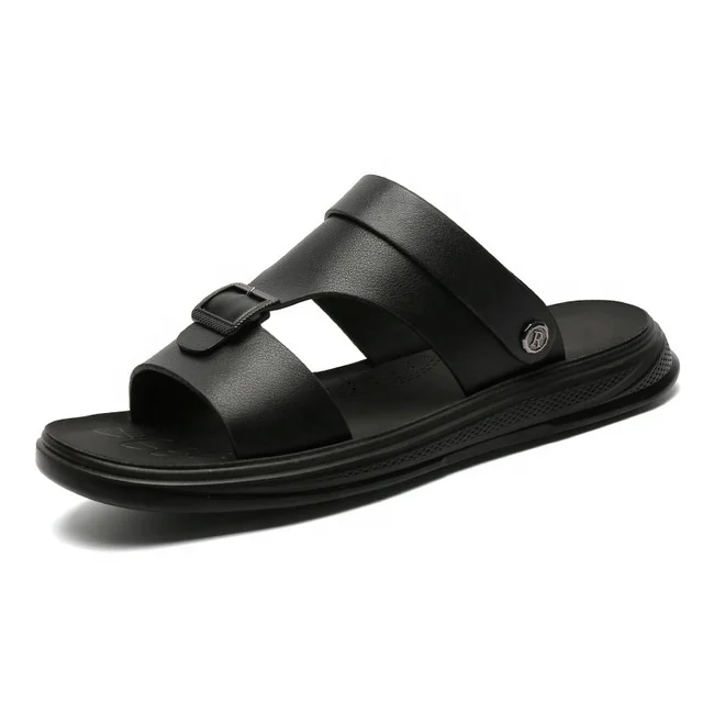 

Summer Dual-Purpose Microfiber Leather Sandals Casual Latex Insole Slippers Outdoor Men Sandals