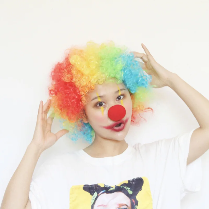 

RTSZO-017 Fashion Holiday Fluffy Funny Show Clown Wig, As picture