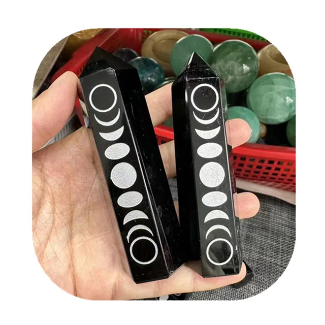 

Wholesale healing stones natural crystals point crystal wands points obsidian wand point tower for home decoration