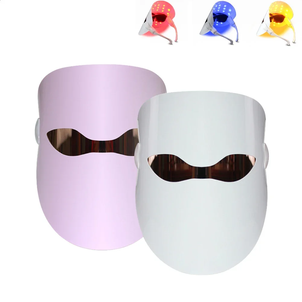 

2021 Best Selling Home Use LED Facial Mask 3 colors LED Light Therapy Skin Rejuvenation Facial Beauty Mask