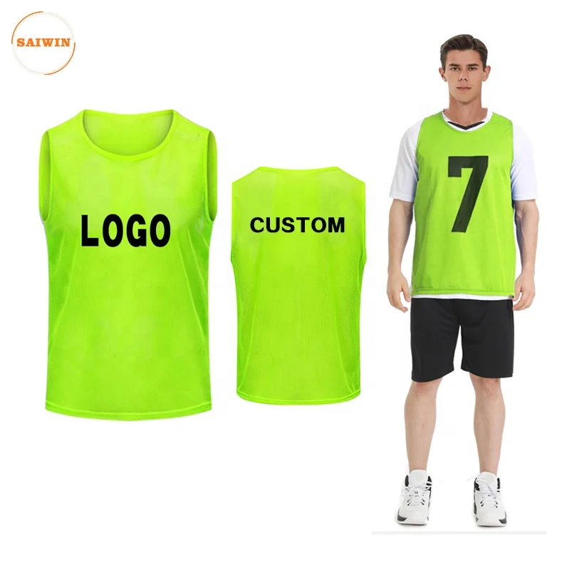 Custom football bibs soccer Training Bibs breathable pinnies soccer vest small vest Mesh Football Training Vest