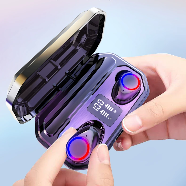 

Tws 5.0 M12 Wireless Earphones 3D Stereo Sports Waterproof Earbuds Headsets, Black